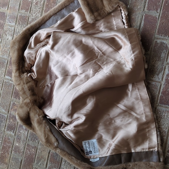 Vintage 1960s Faux Fur Beige Mink Style Cropped Coat Cut Fur Tissavel - Picture 9 of 10